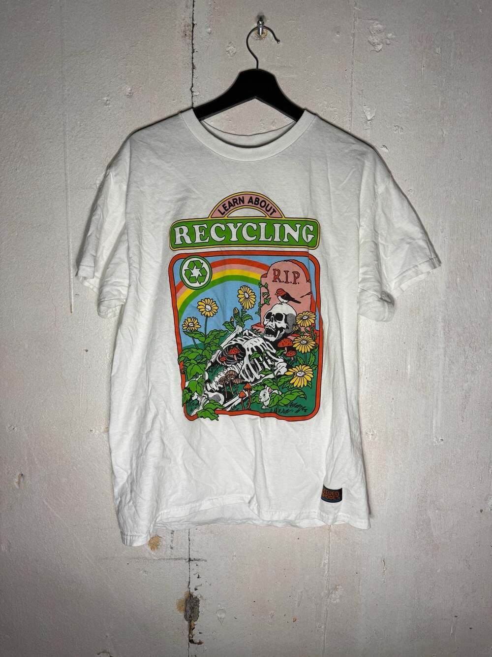 Steven Rhodes Learn About Recycling Skeleton Graphic T-Shirt